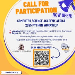 Fully Funded CSA Africa Python Workshop 2025 at University of Nairobi