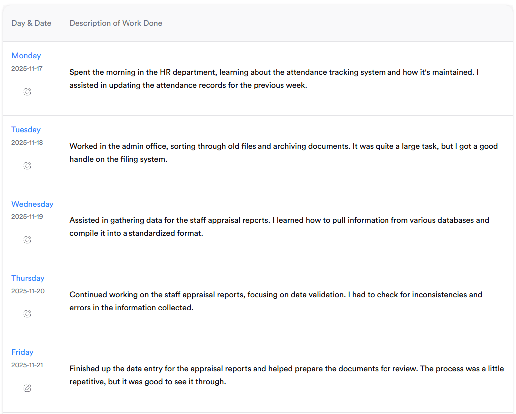 How to Fill Your SIWES Logbook as a Business Administration Student (Step-by-Step Guide + Examples)