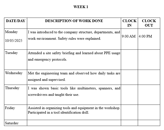 How to Fill Your SIWES Logbook as an Engineering Student
