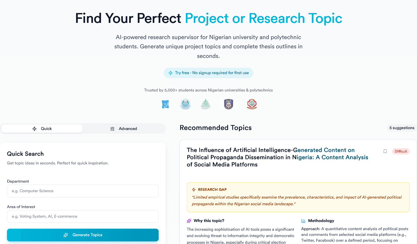 MonoEd Project Topic Generator